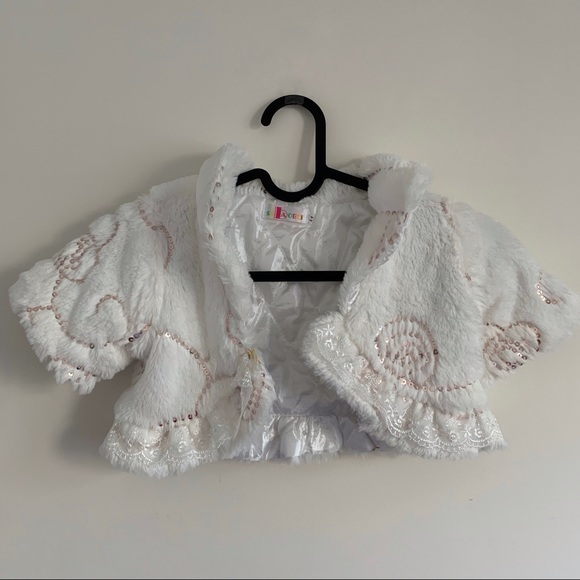 💗3/$18💗Mini Fuzzy Cardigan w/ Sequins - Picture 1 of 4